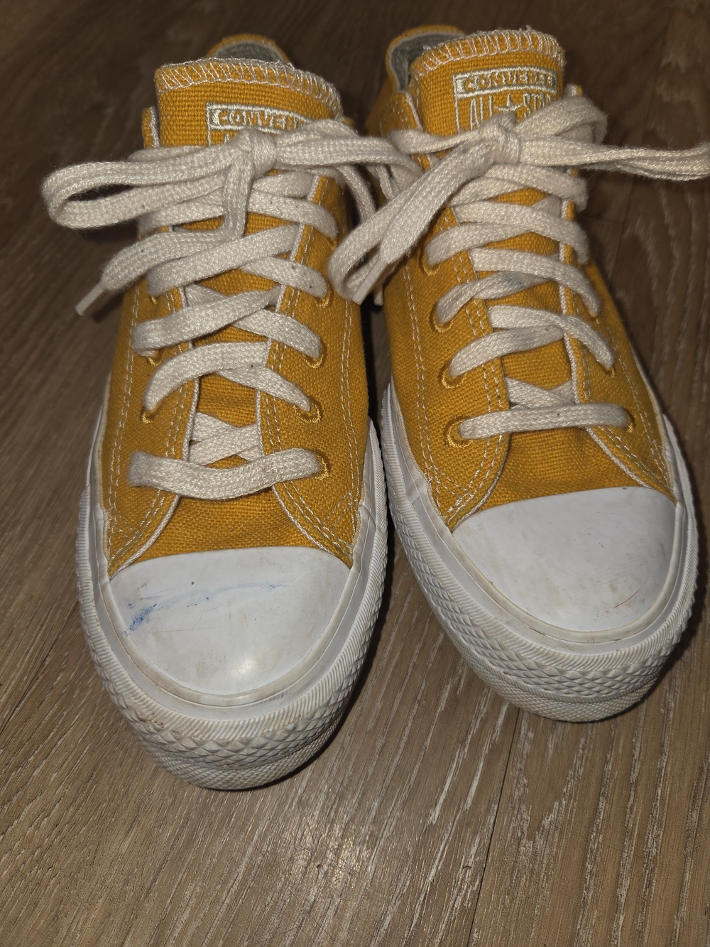 Chunky Y2k Yellow Converses Canvas Low-Top Sneakers